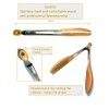 Wooden Kitchen Tongs, 30 cm, Sustainable, for Cooking, Grilling and