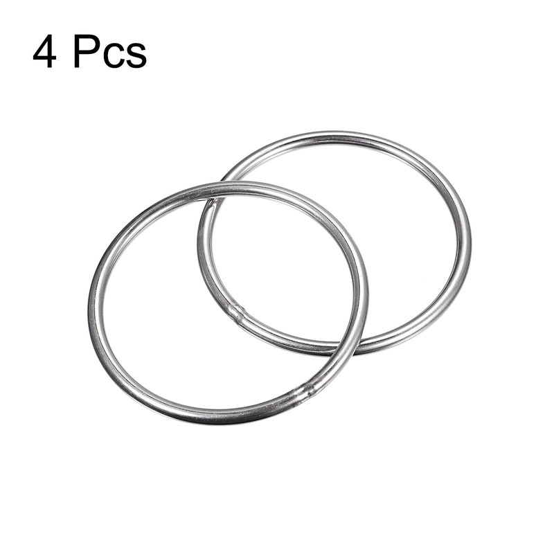 sourcing map Stainless Steel 304 O Rings, Pack of 4,
