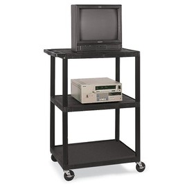 LUXOR LE42-B 42"H AV Cart - Three Shelves