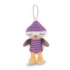 NICI Olafina 43969 Owl 14 cm with Loop, Grey