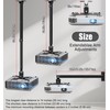 2-Be-Best Upgraded Long Projector Mount Height 25-39"/ 63-100CM Projector Ceiling