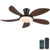 PHORUS Low Profile Ceiling Fans with Lights and Remote/APP,48 Inch