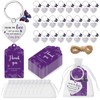 Purple 50 Set Funeral Favors Celebration of Life Butterfly Keychains