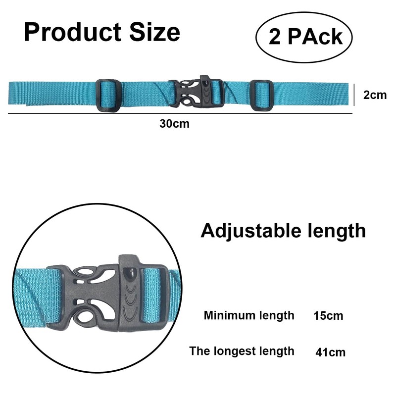 Ruayia Pack of 2 Adjustable Chest Strap Backpack Kids, Chest