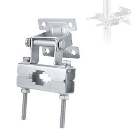 SUPAWAY 1 Piece Adjustable Aerial Mast Mount, Anti-Rust Aerial Mast Clamp, Mast to Mast Mount Kit for 24-72mm Diameter for TV, Outdoor Lora Antenna, Helium Miner Antenna, WiFi Antenna