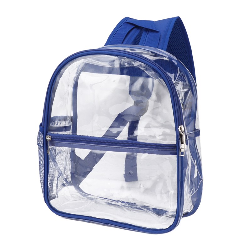 PVC Transparent Backpack Portable PVC Zipper Design High Capacity Clear