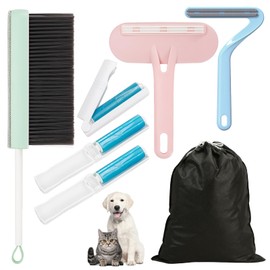 Realand Tierhaarentferner, doppelseitiger Katzenhaarentferner, waschbar, wiederverwendbar, Fusselbürste für Möbel, Couch, Auto, Teppichschaber