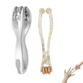2 Stück Handmassagegeräte, Massageroller Fingermassagering Massage Roller, Massageball Hände Massagering Finger Muskel Entspannen Massagegerät Finger Massageringe