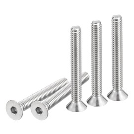DTGN 1/4-20 x 2 Flat Head Socket Cap Screws, 25 Pack 304 Stainless Steel Hex Socket Flat Head Screws, Full Thread, Countersunk Bolts
