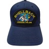 Generic Shellback Crossing The Line Ball Cap Hat Blue Embroidered