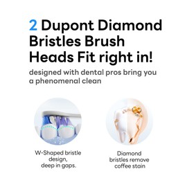 SAKYPRORAL SP14 Replacement Brush Heads for G5S/T2 Max Electric Toothbrush (2PCS)