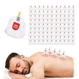 [100 Pack] Bulk Hijama Cups for Cupping - B1 B2 B3 B4 B5 B6 B7 U4 U5 - B1 (75 mm / 2.9 in) - Wholesale Professional Cupping Therapy Set