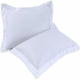 100% Egyptian Cotton Pillowcase Pair 400 Thread Count White Oxford Pillow Case 2 Pack Envelope Closure Standard Pillowcases 75X50 CM Soft Cozy & Breathable Double Buffed Pillow Covers