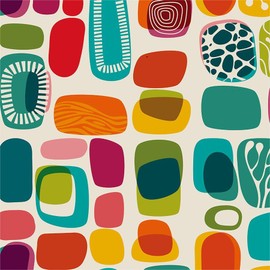 Yzogbry Modern Colorful Geometric Mosaic Dot Peel and Stick Wallpaper Wall Decor Self Adhesive Wall Paper Stick on Easy Peel Off Contact for Renter Apartment