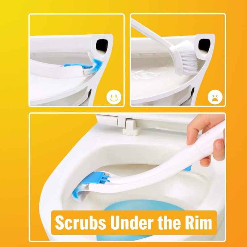 Disposable Toilet Bowl Brush Holder System, Fresh Refills for Bathroom