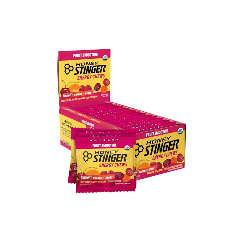 Honey Stinger Fruit Smoothie Chews, color Rojo, 590 gr