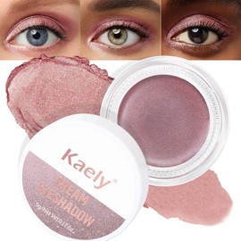 Kaely Cream Single Eyeshadow Makeup, Rose Shimmer Highly Pigmented Monochrome Eye Shadow Pallette, Waterproof Natural Mini Eyeshadow Brightener, sombras en crema para ojos, Blendable, 27