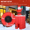 "7FT Inflatable Santa in Chimney for Indoor Party up and