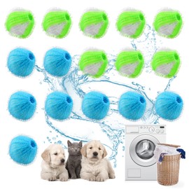 YIDOUJIN Pack of 16 Pet Hair Remover Washing Machine, Reusable Lint Balls, Cat Hair Remover, Washing Machine, Hair Catcher, Washing Machine for Removing Pet Hair, Lint