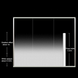 Decorative Semi - Privacy Window Film One Way Gradient Dot Patterns Glass Sticker for Home Office Meeting Room, 17.7Inch x 60Inch