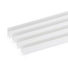 TRINITY 48.5” PVC Edge Trim for Slatwall Panels, White, 4