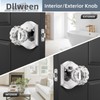 Dllween Polished Chrome Glass Door Knobs, Crystal Door Knob Interior