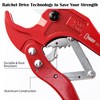 Sharp-tec Plastic Pipe Cutter 3-42mm, Heavy Duty Ratchet PVC Pipe