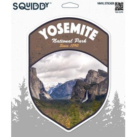 Squiddy Yosemite California National Park Tunnel View - Vinyl Sticker for Car, Laptop, Notebook (5" Tall)