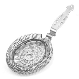 WANAONE Stainless Steel Cocktail Strainer with Removable Spring (Silver)