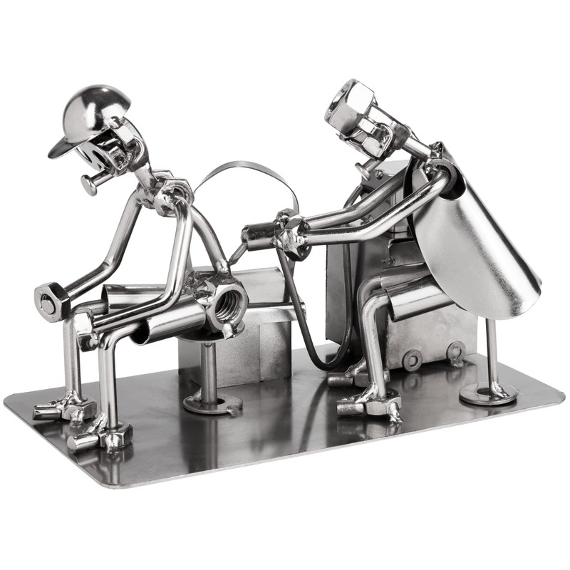 BRUBAKER Screw Man Tattoo Artist - Handcrafted Iron Figure Metal