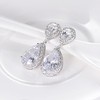 1 pair of Bridal Teardrop Drop Earrings Pierced/Clip Earrings Cubic
