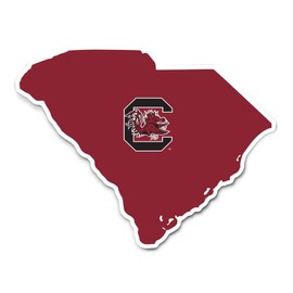 Desert Cactus University of South Carolina Gamecocks Sticker USC Cocky Vinyl Decal Laptop Water Bottle Car Scrapbook (State Border Sticker)