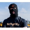 Biker Highly Dangerous Embroidered Three Hole Ski Mask Balaclava (Navy