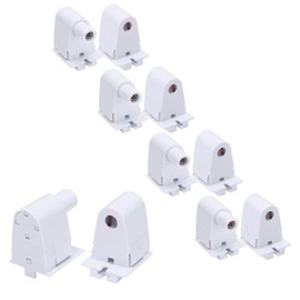 JOMITOP 5 Pairs Tombstone Base Holder Socket Connector with T8 Single Pin FA8 8ft LED Bulb Light Replacement Fluorescent Plunger