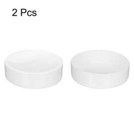 sourcing map 2pcs Rubber End Caps 180mm(7.1 inch) ID Vinyl Round Tube Bolt Cap Cover Screw Thread Protectors White