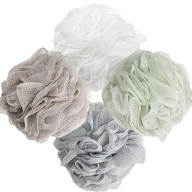 Triko Set 4 Piezas Esponja de Malla para Baño de 60g, Lufa de Ducha Exfoliante de Alta Densidad para Limpieza Profunda, Textura Suave y Firme con...  
