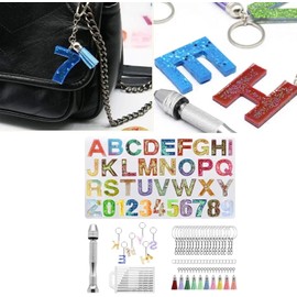 Kit De Moldes De Fundición De Resina De Silicona Con Alfabeto, Letras Y Números, Moldes De Silicona Para Resina, Espejo De Bricolaje, Figura De Resina, Juego De Fabricación De Llaveros Para Joyería