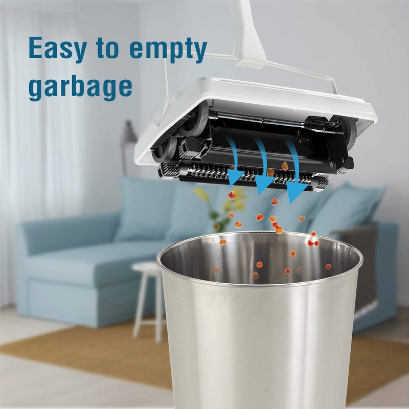 JEHONN Carpet Floor Sweeper with Horsehair, Non Electric Manual Sweeping,