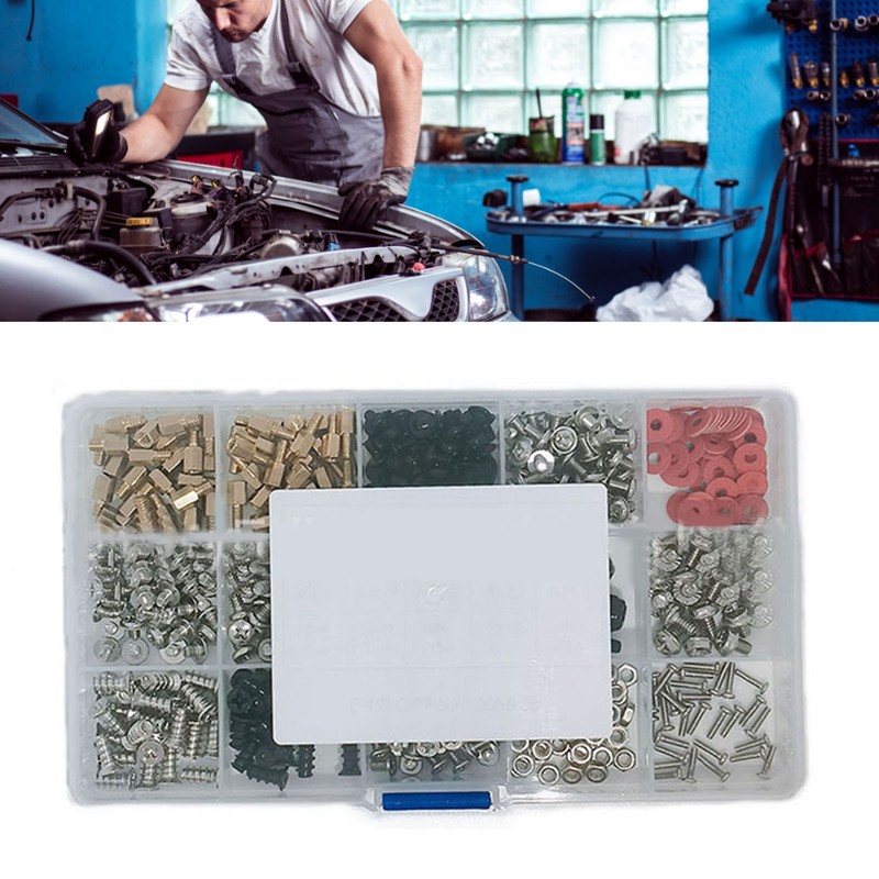 502PCS Computer Screw Assortment Set Carbon Steel Standoff Washer Kit
