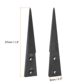 QUARKZMAN 4 Pairs of Interchangeable Ceramic Tweezer Tips, 1.5 Inch Length, Carbon Fibre, Straight Round Heads, Heat-Resistant, Non-Conductive Tip for Ceramic Tweezers, Black