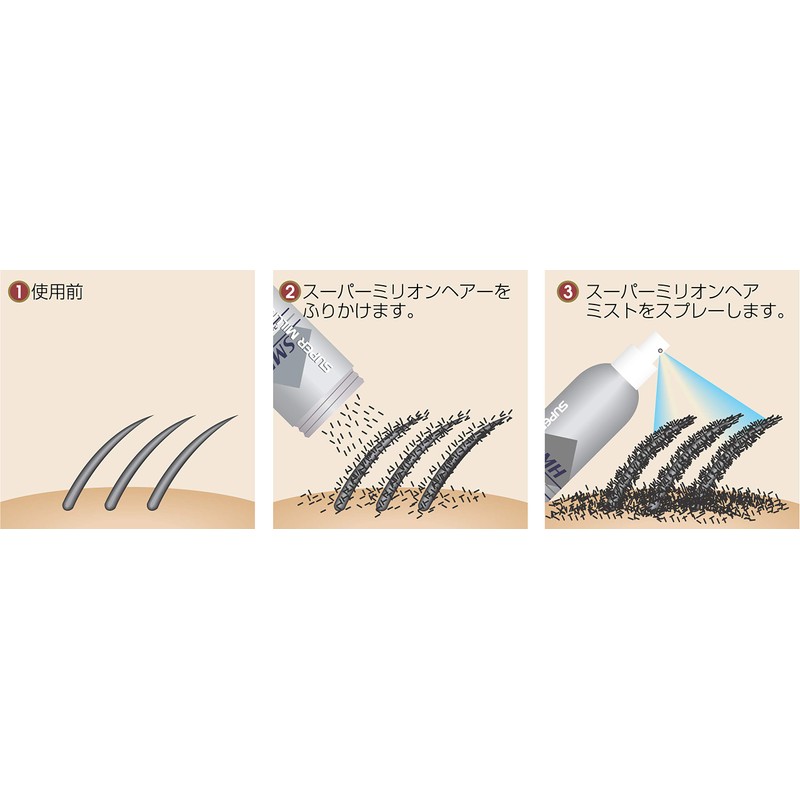 Super Million Hair 1.1 oz (30 g) (No.3 Light Brown),