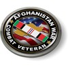 Afghanistan War Combat Veteran 3D Domed CAR Emblem Badge Sticker