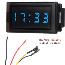 Car Digital Clock, Mini Car Clock, Digital Clock, Electronic Clock, LED Digital Display, Car Watches, Digital DC 4.5-30 V, Waterproof, Dustproof, Car Electronic Clock, LED Digital Display (Blue)