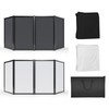 HECASA DJ Facade Booth Portable Event Cover Screen, Black Steel