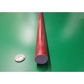 GPO3 Fiberglass Round Rod 1.00" (1") Diameter x 3 Ft Length Red 1 pc