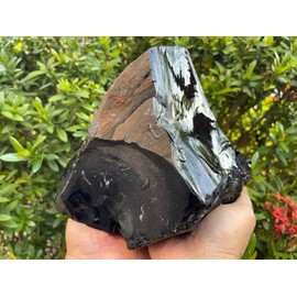Extra Large Black Obsidian Rough Stones, 3-10" Natural Black Obsidian, Raw Black Obsidian Rock (8-9 lb)