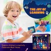 Space Rocket Magnetic Tiles Set, 58Pcs Magnatiles for Kids, Magnet