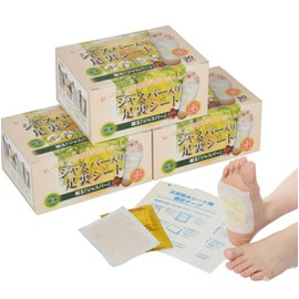 Foot Sap Sheet, Foot Relax, Jasper Included, Natural Sap, Improves Swelling, Detox, Detox, Removes Body Waste 30 Sheets (15 Times for Both Legs) (Set of 3)