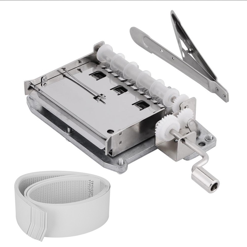 DIY 30 Note Tape Hand Crank Music Box Movement Hole