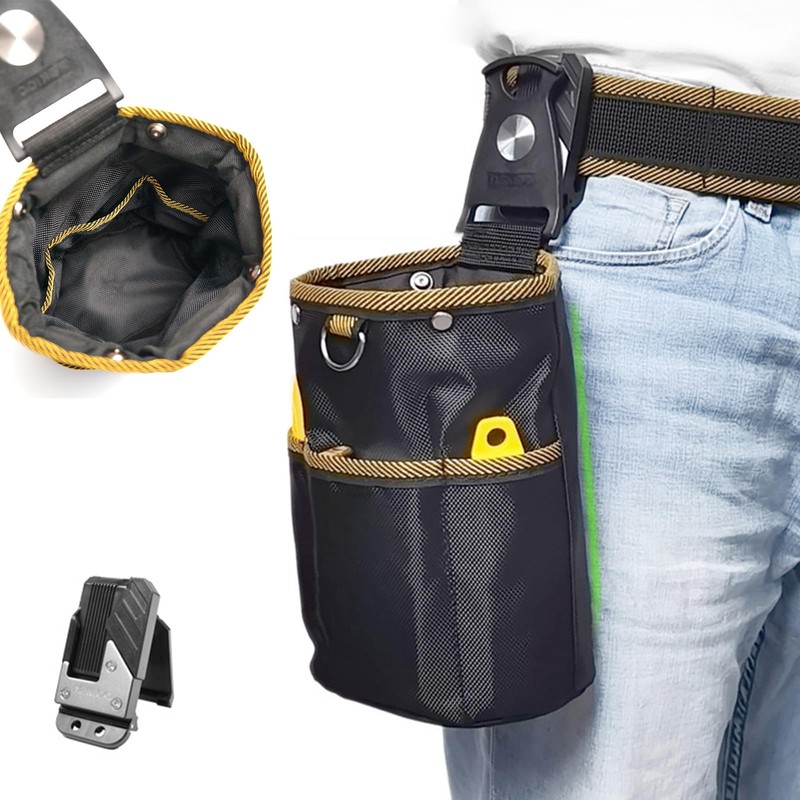 Prudencrose Waist Bag, Tool Pouch, Wide Opening, Belt Attached, Attaches